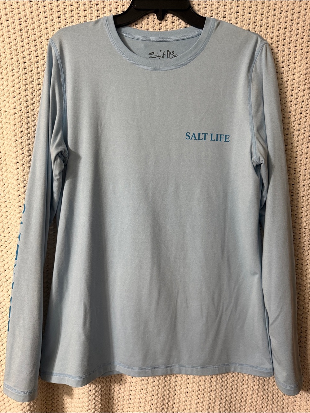 Salt Life Light Blue Long Sleeve Performance Tee with UVAPOR protection